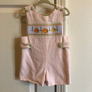 Boys Smocked “Fish” Jon Jon Size 12 Months